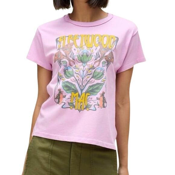 DAYDREAMER Fleetwood Mac Lilac Butterflies Reverse GF Tee New w/o Tag MSRP $88 - Picture 1 of 10